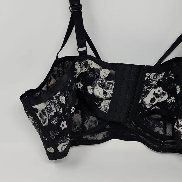 Torrid Simply Mesh Skull Floral Bra Size 2X - Picture 5 of 11